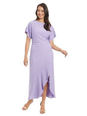 28. London Times • NWT Asymmetrical Hem Eyelet Dress PTP 16”-21”